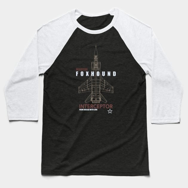 Mig-31 Foxhound Baseball T-Shirt by TCP